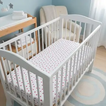 Yuar Baby Fitted Bedsheet 60x120x20cm Red Heart - ახალშობილის საწოლის ზეწარი, 2 image