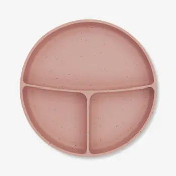 KikkaBoo Divided plate with suction base Platinum Silicone Blush - საბავშვო ჭურჭლის ნაკრები, 2 image