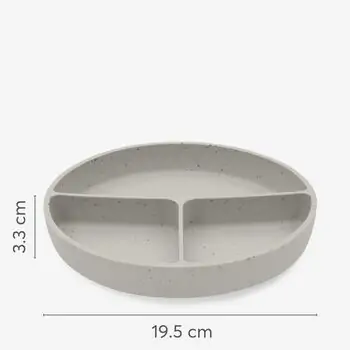 KikkaBoo Divided plate with suction base Platinum Silicone Blush - საბავშვო ჭურჭლის ნაკრები, 7 image
