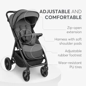KikkaBoo Jody Dark Grey - საბავშვო ეტლი, 4 image