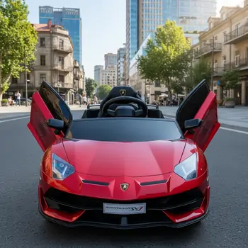 Lamborghini Car Painting Wine - ელექტრო მანქანა კაუჩუკის საბურავებით, 2 image