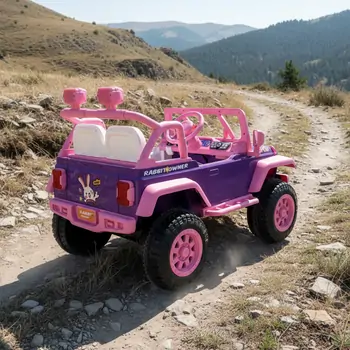 Electric Jeep Barbie Pink-ელექტრო ბარბის მანქანა, 4 image