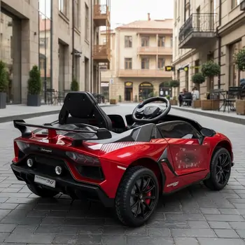 Lamborghini Car Painting Wine - ელექტრო მანქანა კაუჩუკის საბურავებით, 3 image