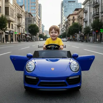Porsche Sport Car Blue - ელექტრო მანქანა, 2 image