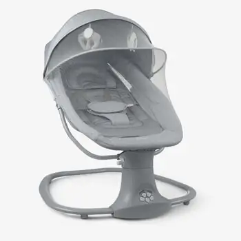 KikkaBoo Swing Winks Beige-Grey 2024 საბავშვო ელექტრო შეზლონგი