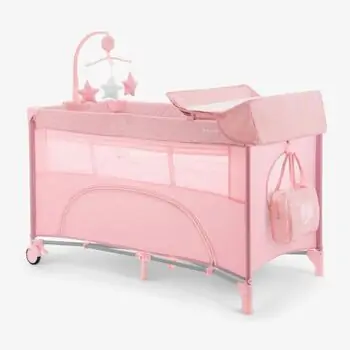 Kikkaboo Baby Cot 2 levels Nighty Night Pink - საბავშვო ორ დონიანი საწოლი