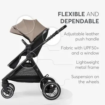 KikkaBoo Ava 3in1 Beige - საბავშვო ეტლის კომპლექტი, 9 image