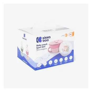 KikkaBoo Snack bowl 2 in 1 Savanna Pink - ჩვილის თასი, 7 image