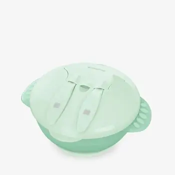 KikkaBoo Bowl 4in1 Feed-me-up Mint ჩვილის თასი აქსესუარებით