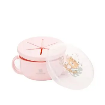 KikkaBoo Snack bowl 2 in 1 Savanna Pink - ჩვილის თასი