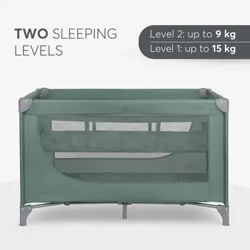 KikkaBoo So Gifted 2026 Green 2 levels საწოლ-მანეჟი, 7 image
