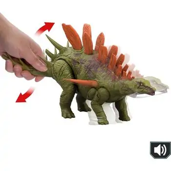 Mattel Jurassic World Wild Roar Kentrosaurus-სათამაშო დინოზავრი, 4 image