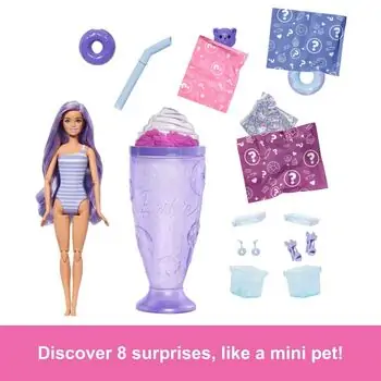 Barbie Pop Reveal Treat Series Doll & Accessories Set - ბარბი ფერის ტრანსფორმაციით, 2 image