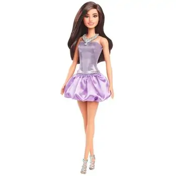 Barbie Doll Fashionista in Sequined Purple Dress And Silvery Accessories  - ბარბის თოჯინა