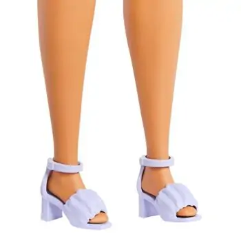 Barbie Fashionista Doll In Green Gingham Dress And Sunglasses - ბარბის თოჯინა, 4 image