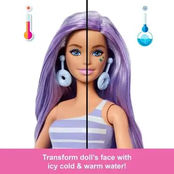 Barbie Pop Reveal Treat Series Doll & Accessories Set - ბარბი ფერის ტრანსფორმაციით, 3 image