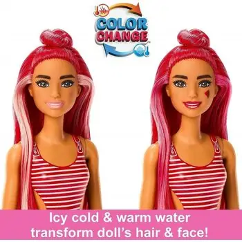 Barbie Pop Reveal Doll Red Slime-თოჯინა წითელი სლაიმით, 3 image