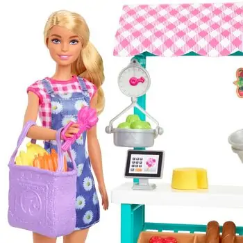 Barbie Farmers Market Playset ბარბის თოჯინა აქსესუარებით, 3 image