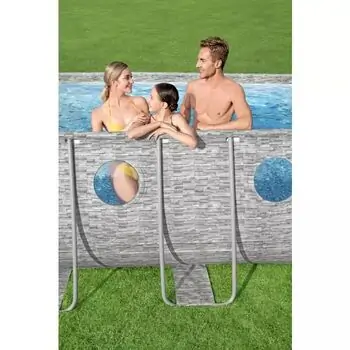 Bestway 56716 Power Steel Vista Series Oval Metal Frame Swimming Pool - კარკასული აუზი კარტრიჯული ფილტრით და კიბით, 6 image