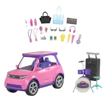 Barbie Big City, Big Dreams Transforming Vehicle Playset ბარბის მანქანა თოჯინით, 2 image