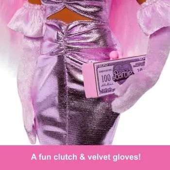 Barbie Deluxe Style Doll #1 in Glossy Pink Barbiecore Dress ბარბის თოჯინა, 2 image
