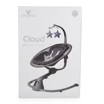 Cangaroo Electric Swing Cloud Premium + dark grey - ახალშობილის ელექტრო შეზლონგი, 13 image