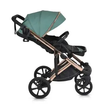 Cangaroo Baby stroller 4 in 1 Eggo Emerald-blue - საბავშვო ეტლის კომპლექტი, 9 image