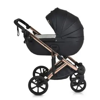 Cangaroo Baby stroller 4 in 1 Eggo Caviar-black - საბავშვო ეტლის კომპლექტი, 15 image