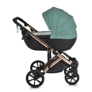 Cangaroo Baby stroller 4 in 1 Eggo Emerald-blue - საბავშვო ეტლის კომპლექტი, 15 image