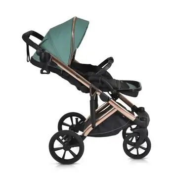 Cangaroo Baby stroller 4 in 1 Eggo Emerald-blue - საბავშვო ეტლის კომპლექტი, 8 image