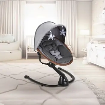 Cangaroo Electric Swing Cloud Premium + dark grey - ახალშობილის ელექტრო შეზლონგი, 2 image