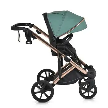 Cangaroo Baby stroller 4 in 1 Eggo Emerald-blue - საბავშვო ეტლის კომპლექტი, 10 image