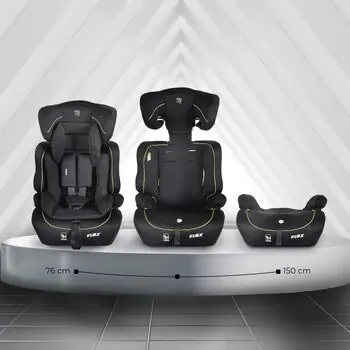 Moni Car Seat Flex 76-150cm Black with Green line - მანქანის სავარძელი (ქარსითი), 2 image