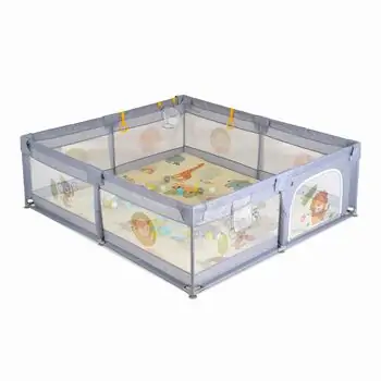 Moni Playpen GameZone 180*200 with accessories grey - მანეჟი