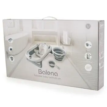 Cangaroo Foldable baby bath bet Balena pink - ჩვილის დასაკეცი აბაზანა, 11 image