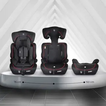 Moni Car Seat Flex 76-150cm Black with Red line - მანქანის სავარძელი (ქარსითი), 2 image