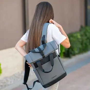 KikkaBoo Mama bag Cerise Grey - დედის ჩანთა, 2 image