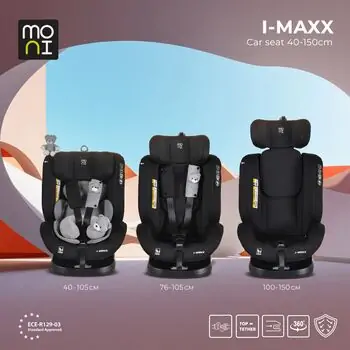 Moni Baby car seat i-Maxx 40-150cm Space-grey - მანქანის სავარძელი (ქარსითი), 2 image