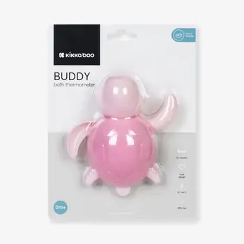 KikkaBoo Bath thermometer Buddy Pink - აბაზანის თერმომეტრი, 3 image