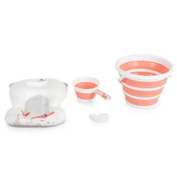Cangaroo Foldable baby bath bet Balena pink - ჩვილის დასაკეცი აბაზანა, 7 image