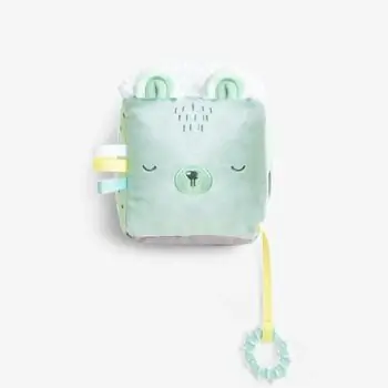 kikkaboo Plush cube Bear with me Mint - სათამაშო რბილი კუბი