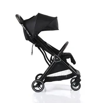 Cangaroo Baby Stroller Easy Fold Black პრემიუმ კლასის მსუბუქი სასეირნო ეტლი უნიკალური დაკეცვის მექანიზმით, 5 image