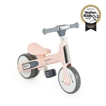Byox Mini balance bike Learn to Ride 2in1 pink (საბავშვო ველოსიპედი (ბალანს ბაიკი), 3 image