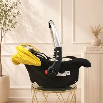 KikkaBoo 0+ (0-13 kg) Little Traveler Yellow - მანქანის სავარძელი (ქარსითი), 4 image