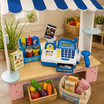 Cash Register Display and Scanning Toy Set - საბავშვო სათამაშო სალარო აპარატი