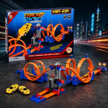 Racing Track  With 2 Pull Back Car - სათამაშო ტრასა