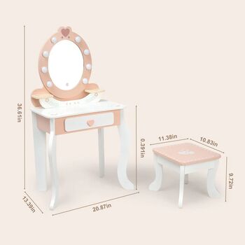TOOKYTOY Dressing Table-საბავშვო ხის მაკიაჟი სმაგიდა, 3 image