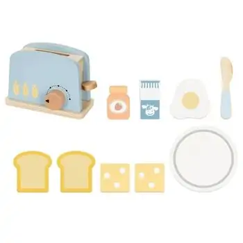 TOOKY TOY Hi Pando ხის ტოსტერი – საუზმის სათამაშო ნაკრები, 4 image