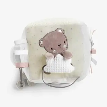 kikkaboo Plush cube Dream Big Beige - სათამაშო რბილი კუბი