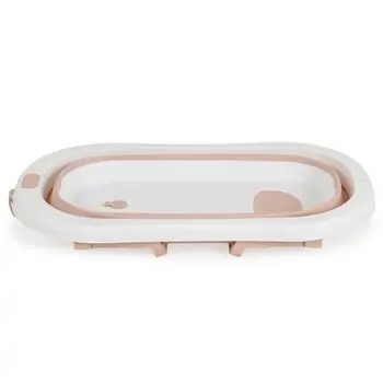 Moni Baby Bathtub Set With Foldable Bath Palma Pink - ჩვილის დასაკეცი აბაზანა, 6 image